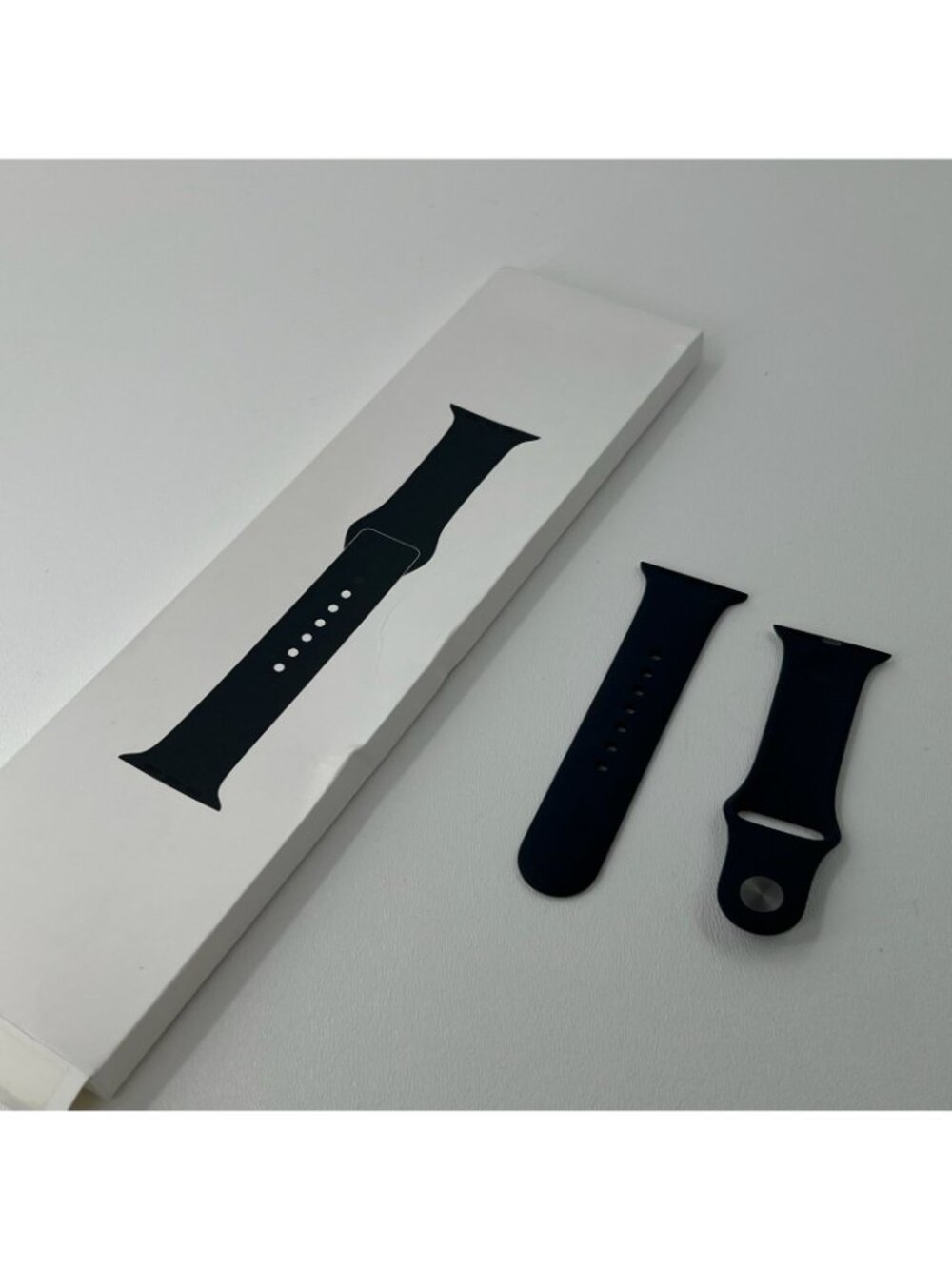 Apple Watch Sport Band 41mm S/M Graphite Stainless Pin Fluoroelastomer Midnight - Picture 3 of 14